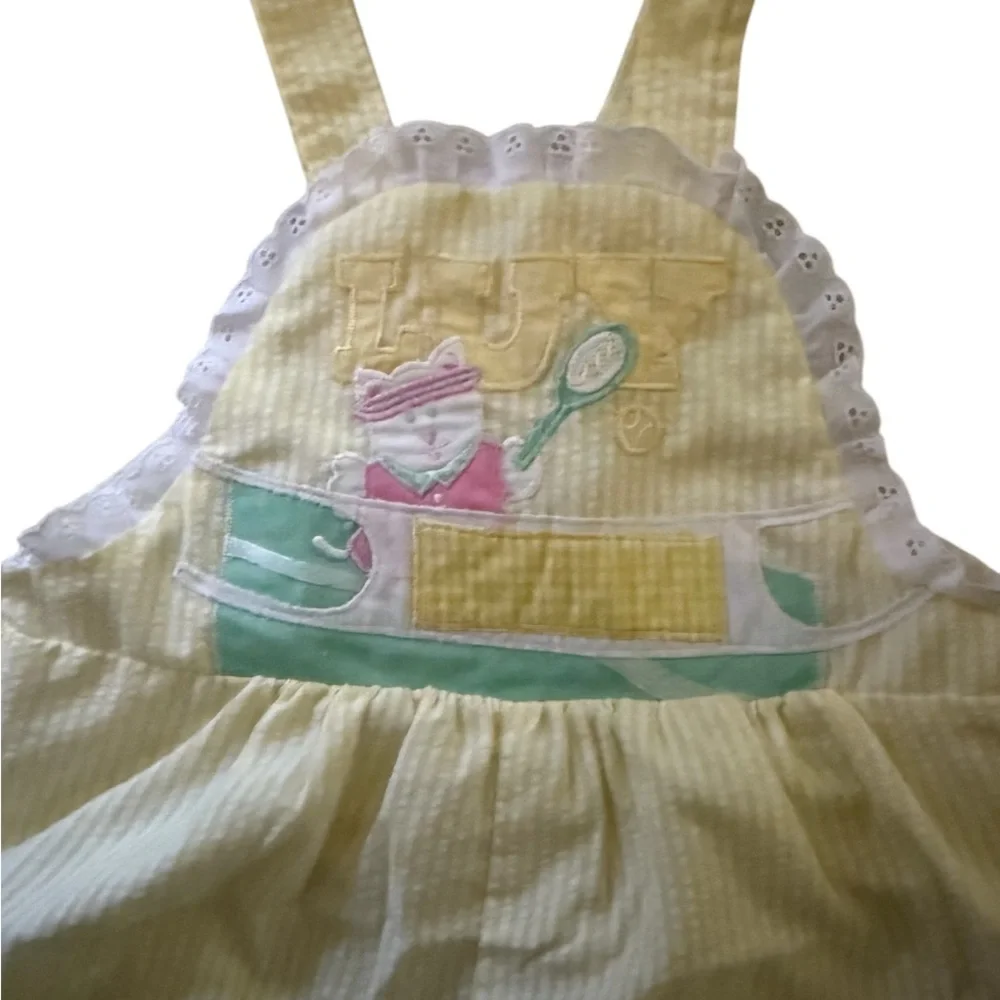 Yellow Pete’s Jeans by Goodlands Baby Romper with Embroidered Design